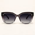 AETHER C4, lunettes de soleil pour femme en acétate gris dégradé transparent, verres gris dégradés, vue de face