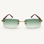 Lunettes de soleil mixtes Azuelos FUYUM C3, verres verts dégradés, vue de face.