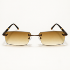 Lunettes de soleil mixtes Azuelos FUYUM C5, verres ambrés dégradés, vue de face.