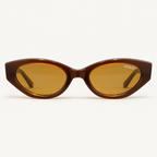 Gorga C5 Azuelos — solaire femme brune à verres ambrés, vue de face