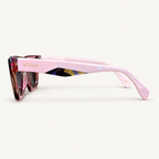 Kent C6 Azuelos — profil gauche, branche rose et insert marbré multicolore