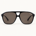 King #1 C1 — lunettes de soleil mixtes noires à double pont, vue de face