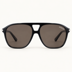 King #1 C1 — lunettes de soleil mixtes noires à double pont, vue de face