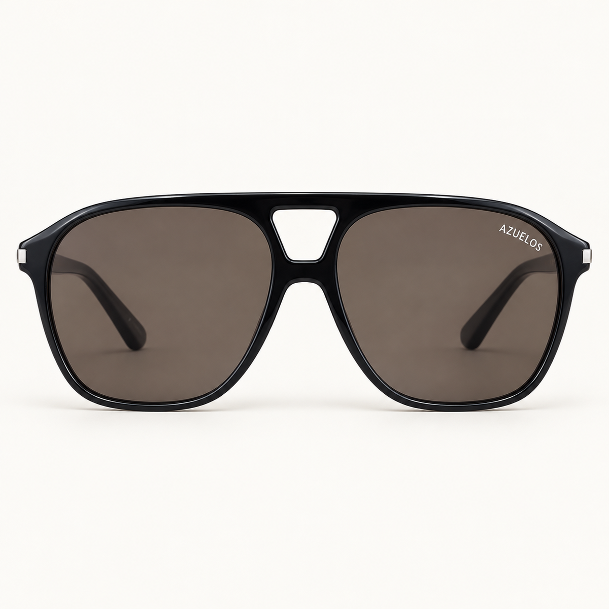 King #1 C1 — lunettes de soleil mixtes noires à double pont, vue de face