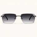 OZAR C3, lunettes de soleil pour homme à monture percée et verres gris dégradés, vue de face