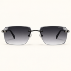 OZAR C3, lunettes de soleil pour homme à monture percée et verres gris dégradés, vue de face
