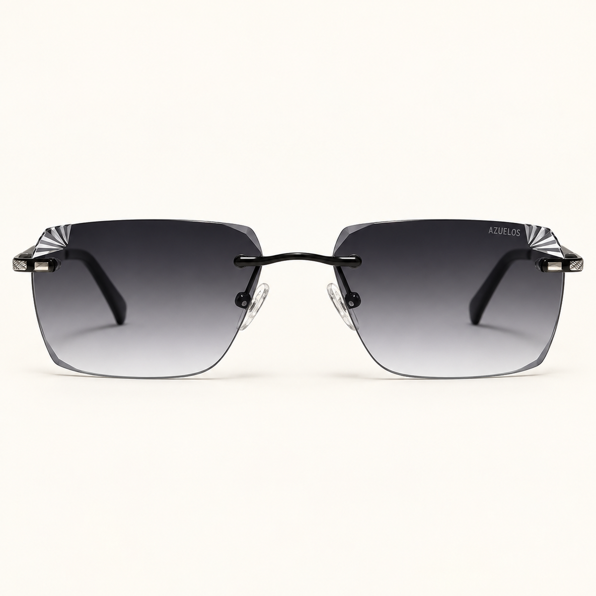 OZAR C3, lunettes de soleil pour homme à monture percée et verres gris dégradés, vue de face
