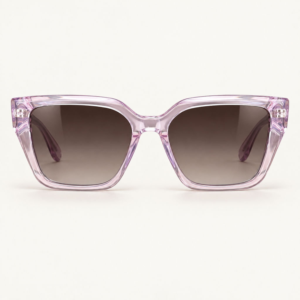 Nora C4 Azuelos rose transparente — vue de face, verres dégradés